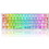 Redragon Fizz K617-CT Gaming Πληκτρολόγιο 60% RGB White Transparent