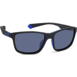 Polaroid Eyewear PLD2153S 0VK/C3 Ανδρικά Γυαλιά Ηλίου Τετράγωνα Κοκάλινα Μαύρα με Μαύρο Polarized Φακό