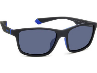 Polaroid Eyewear PLD2153S 0VK/C3 Ανδρικά Γυαλιά Ηλίου Τετράγωνα Κοκάλινα Μαύρα με Μαύρο Polarized Φακό