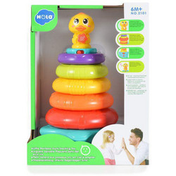 Hola Little Rainbow Duck Πυραμίδα Στοίβαξης 6+ Μηνών