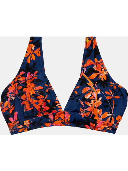 Rock Club Bikini Top Τριγωνάκι Floral Navy Μπλε Κόκκινο BP-1643