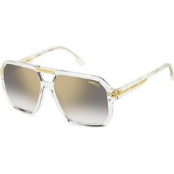 Carrera CA01S 900FQ Ανδρικά Γυαλιά Ηλίου Aviator Κοκάλινα Διαφανή με Γκρι Καθρέπτη Φακό