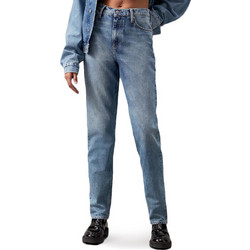 Calvin Klein Ψηλόμεσο Γυναικείο Τζιν Παντελόνι Mom Fit Εφαρμογή Μπλε J20J223655-1A4
