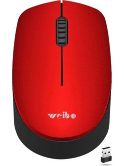Weibo RF6300 Ασύρματο Bluetooth Ποντίκι Red
