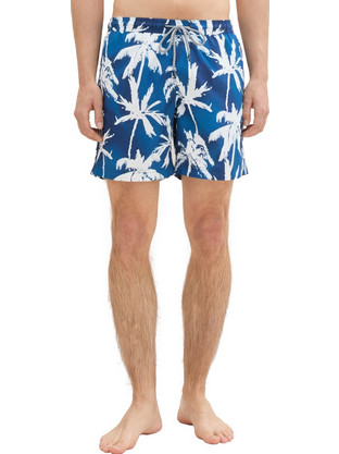 Tom Tailor Ανδρικό Μαγιό Σορτς με Σχέδια Navy Μπλε 1042294-35500
