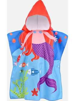 Firefly Παιδικό Πόντσο Θαλάσσης Microfiber Γαλάζιο 60x60cm CP-040-0043