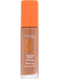 Rimmel Lasting Radiance 400 Natural Beige Liquid Make Up SPF25 30ml