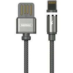 Remax RC-095i Braided LED Magnetic USB-A to Lightning Cable 1m Black 6954851280934