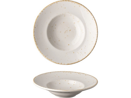 Lukanda Πιάτα Ρηχά Πορσελάνης Λευκά Leon 24cm 6τμχ LEO1-PP-24