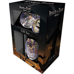 Pyramid Attack On Titan Mug, Coaster & Keychain Set