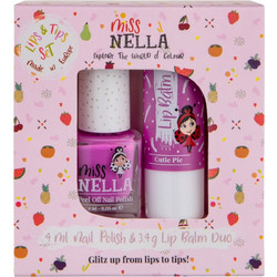 Miss Nella Cutie Pie 3.4gr Lip Balm + Polish Blueberry Smoothie Peel Off Nail 4ml