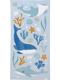 Little Dutch Ocean Dreams Παιδική Πετσέτα Θαλάσσης Γαλάζια 60x120cm LD125834