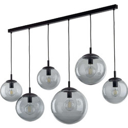 TK Lighting Esme 5383 Κρεμαστό Φωτιστικό Οροφής Ράγα Πολύφωτο Μαύρο