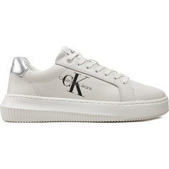 Calvin Klein Jeans Chunky Cupsole Laceup Γυναικεία Sneakers Εκρού YW0YW01476-0K0