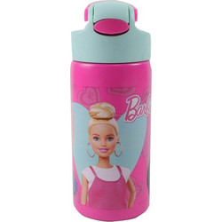 Gim Barbie Παιδικό Παγούρι Θερμός Ανοξείδωτο Φούξια 500ml