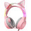 Onikuma X15 Pro Cat Ears Gaming Headset Over Ear Pink