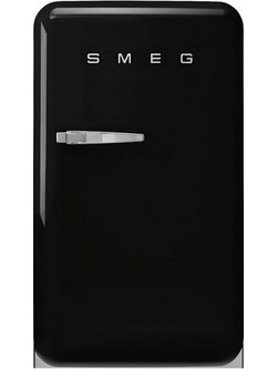 Smeg FAB10RBL6 Retro Μονόπορτο Ψυγείο 122lt Υ97xΠ54.5xΒ65.9cm Μαύρο