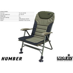 Norfin Humber Καρέκλα Παραλίας Αλουμινίου Χακί RZ-NF-20605