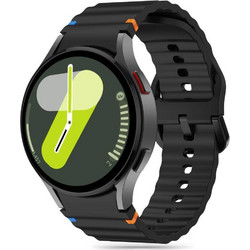 Tech-Protect Silicone Sport Λουράκι Σιλικόνης Black (Samsung Galaxy Watch 4 / 5 / 5 Pro / 6 / 7 / FE)