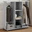 vidaXL Βεστιάριο Ρούχων Γκρι 102x38x110cm 848036