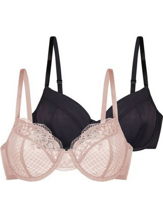 Dorina Sierra Σουτιέν Balconette με Μπανέλα Nude Μαύρο FXWB0048LA132-2X0206