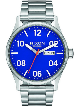 Nixon Sentry SS Ανδρικό Ρολόι με Ασημί Μεταλλικό Μπρασελέ A356-5211-00