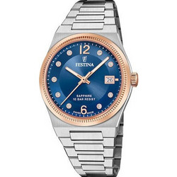 Festina Γυναικείο Ρολόι με Μπλε Μεταλλικό Μπρασελέ F20037/2