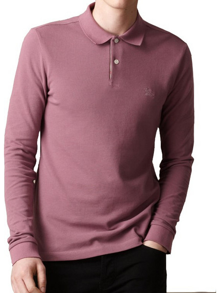 Burberry Ανδρική Μπλούζα Polo Μακρυμάνικη Ροζ 38727601