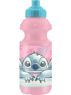 Kids Licensing Disney Stitch Παιδικό Παγούρι Πλαστικό BPA Free Ροζ Γαλάζιο 350ml