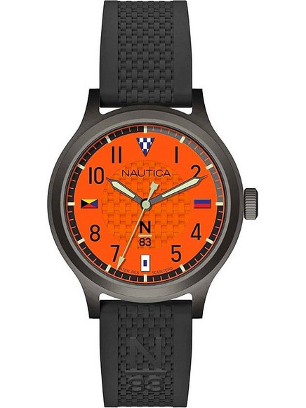 Nautica N83 Crissy Field Ανδρικό Ρολόι με Μαύρο Καουτσούκ Λουράκι NAPCFS915