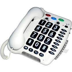Geemarc Telecom CL100 Ενσύρματο Τηλέφωνο με Ανοιχτή Ακρόαση για Ηλικιωμένους Λευκό