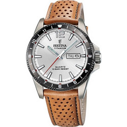 Festina Ανδρικό Ρολόι με Καφέ Δερμάτινο Λουράκι F20699/1