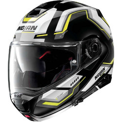 Nolan N100-5 Black White Yellow 62 Κράνος Μηχανής Flip-Up 1600gr