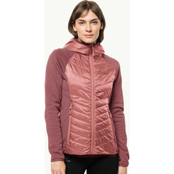 Jack Wolfskin Αθλητικό Γυναικείο Μπουφάν Puffer Μακρύ Αδιάβροχο Αντιανεμικό Μπορντό 1710861-2949
