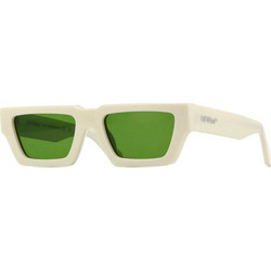 Off White OERI129 0155 Γυαλιά Ηλίου Τετράγωνα Κοκάλινα Μπεζ με Πράσινο Φακό
