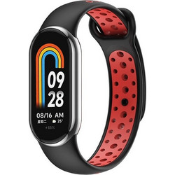 Beline Λουράκι Σιλικόνης Black / Red (Xiaomi Mi Band 8 / 8 NFC)