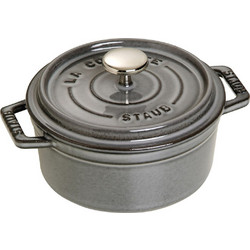 Staub Cast Iron Pot Graphite Γάστρα Χυτοσίδηρου Στρογγυλή 12cm 3272341012180
