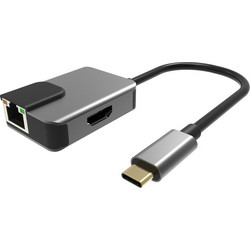 Powertech PTH-053 USB-C Docking Station με HDMI 4K PD Ethernet