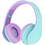 PowerLocus P2 Ασύρματα Bluetooth Ακουστικά Over Ear με Noise Cancelling Μωβ Τιρκουάζ