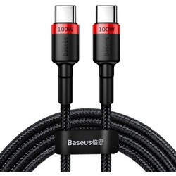 Baseus Cafule Braided USB-C to USB-C 100W 2m Black Red CATKLF-AL91