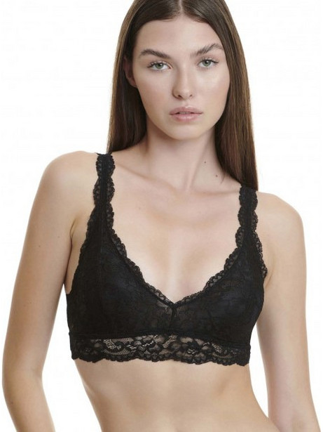 Walk Bralette με Αφαιρούμενη Ενίσχυση χωρίς Μπανέλα Μαύρο W2240-02