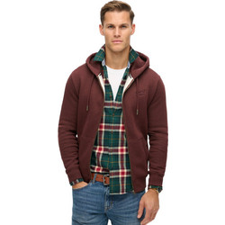 Superdry Ανδρική Ζακέτα Φούτερ με Κουκούλα και Φερμουάρ Μπορντό M2013116A-C4U