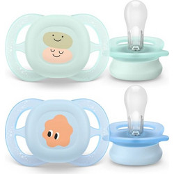 Philips Avent Ultra Start Ανατομικές Ορθοδοντικές Πιπίλες Σιλικόνης 0-2m Πράσινο Γαλάζιο 2τμχ