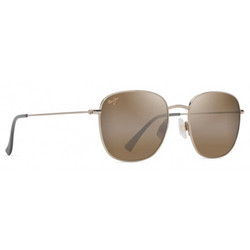 Maui Jim H657-16A Ανδρικά Γυαλιά Ηλίου Τετράγωνα Μεταλλικά Χρυσά με Καφέ Φακό