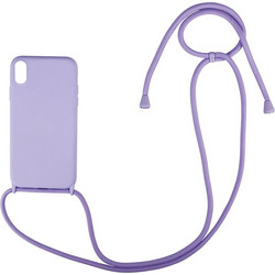 Sonique Silicone CarryHang Back Cover Lilac (iPhone XS Max)