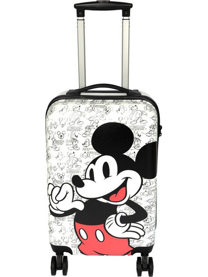 Mickey Mouse 2951 Παιδική Βαλίτσα Καμπίνας 55x35x22cm με 4 Ρόδες Λευκή