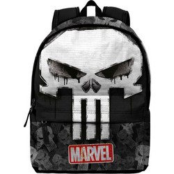 Karactermania Marvel Punisher Skull Σχολική Τσάντα Πλάτης Γυμνασίου - Λυκείου Μαύρη 07714
