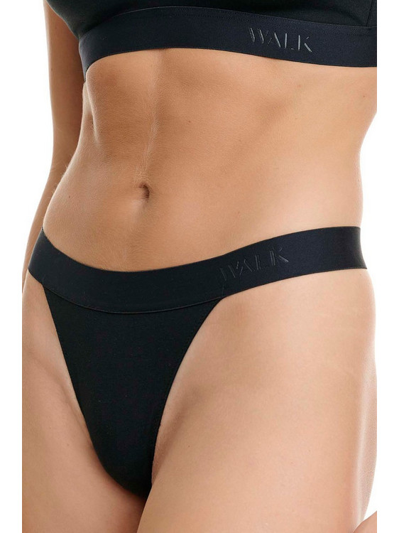 Walk Βαμβακερά Γυναικεία String Μαύρα 2Pack W2051-1-02