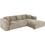 HomeMarkt Bricken Γωνιακός Καναπές Δεξιά Γωνία Μπεζ 282x160x72cm HM3275.01R