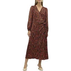 Vero Moda Midi Καθημερινό Φόρεμα Κρουαζέ Μαύρο 10320040